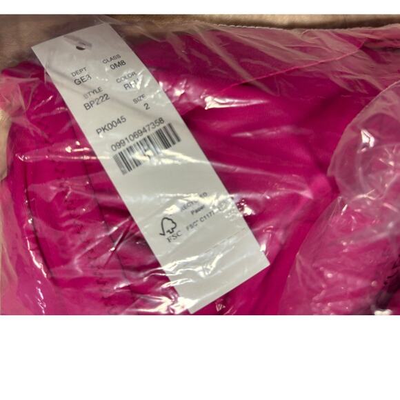 NWT J. Crew Ruched Ruffle One-Piece Swimsuit, Hot Pink,‎ Size 2 - Picture 4 of 4